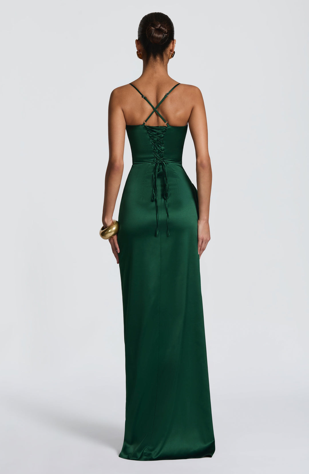 Junanna Maxi Dress in Emerald by Clandour, product photo 3