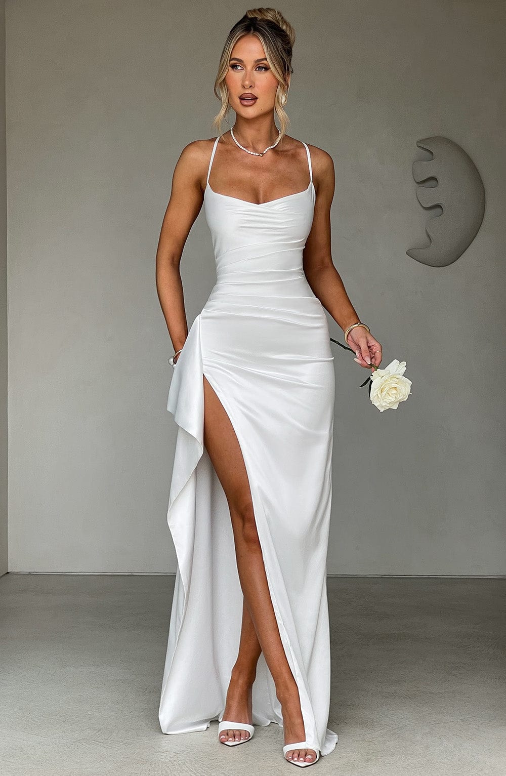 Junanna Maxi Dress in Ivory by Clandour, product photo 1