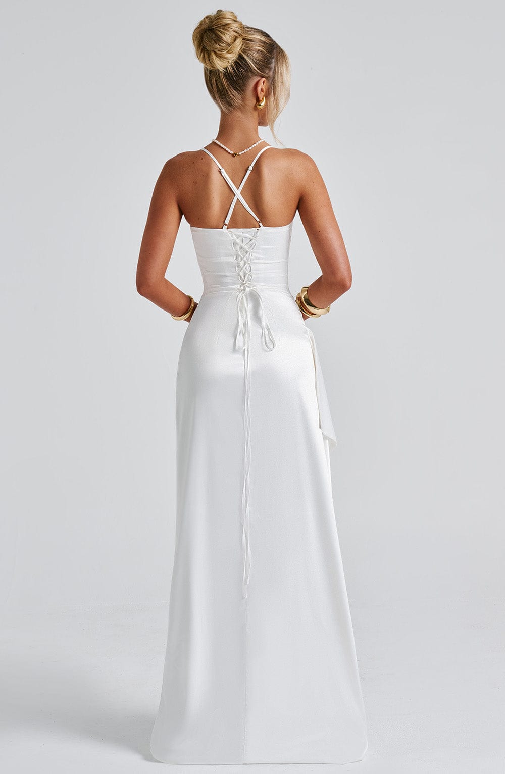 Junanna Maxi Dress in Ivory by Clandour, product photo 4