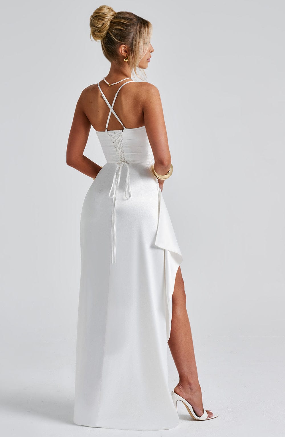 Junanna Maxi Dress in Ivory by Clandour, product photo 6