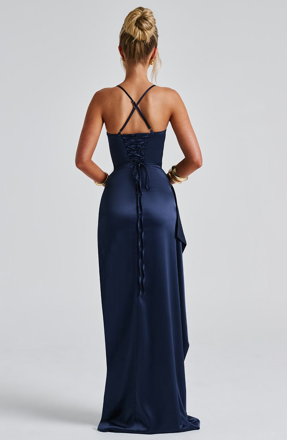 Junanna Maxi Dress in Navy by Clandour, product photo 4