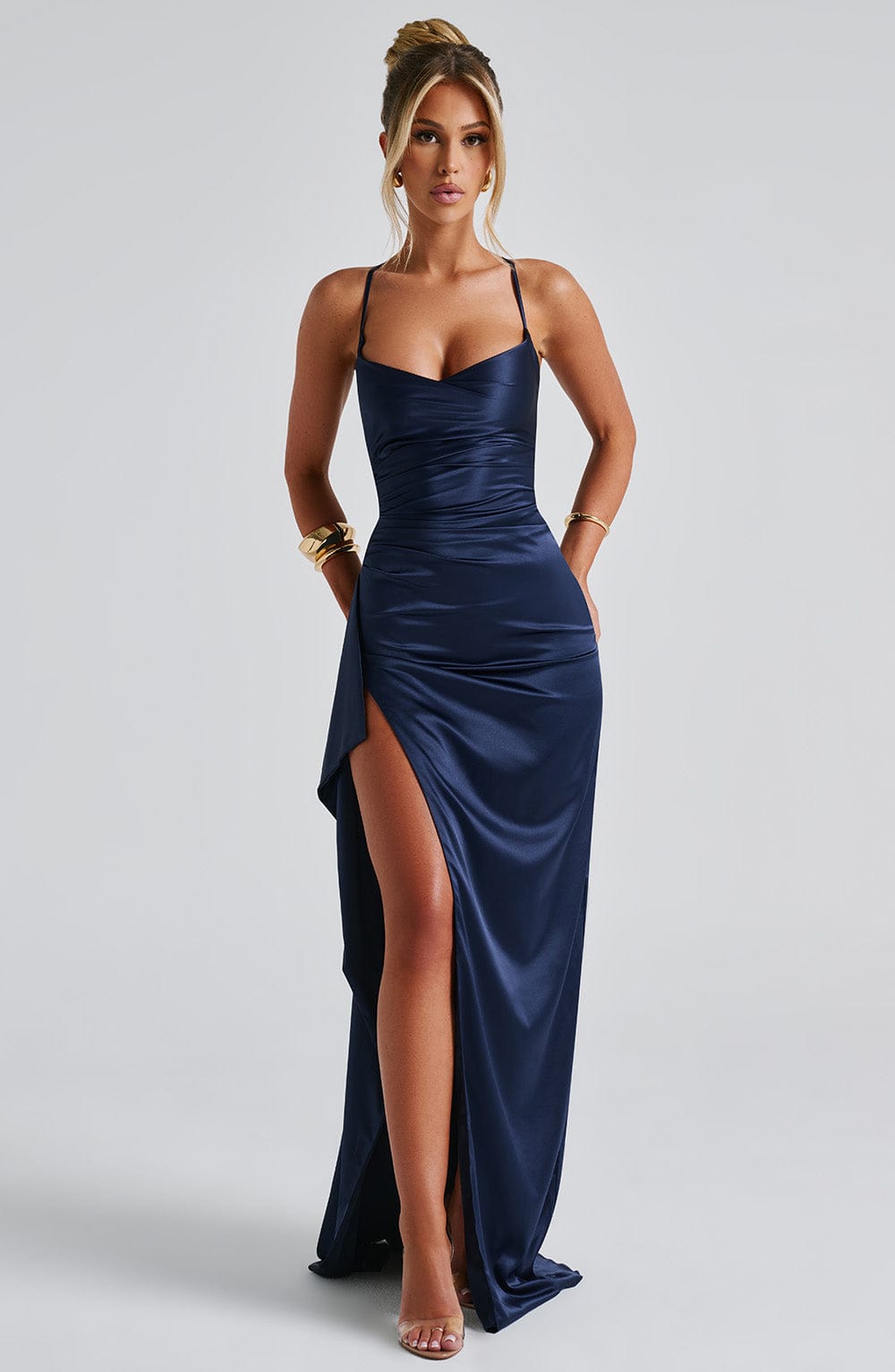 Junanna Maxi Dress in Navy by Clandour, product photo 5