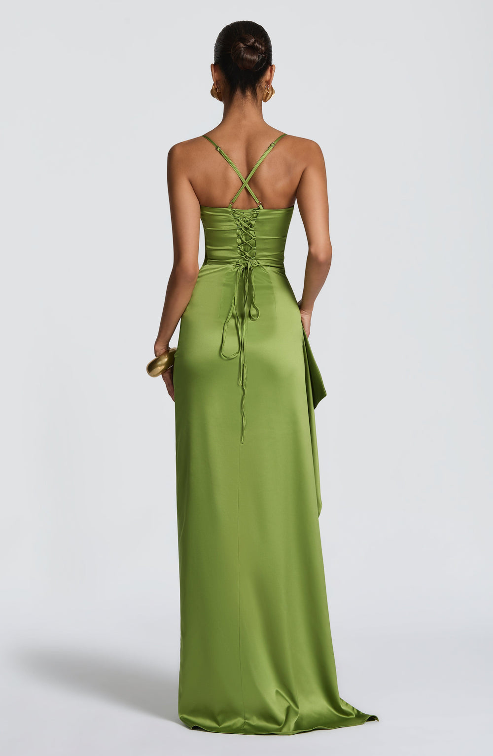 Junanna Maxi Dress in Olive by Clandour, product photo 2