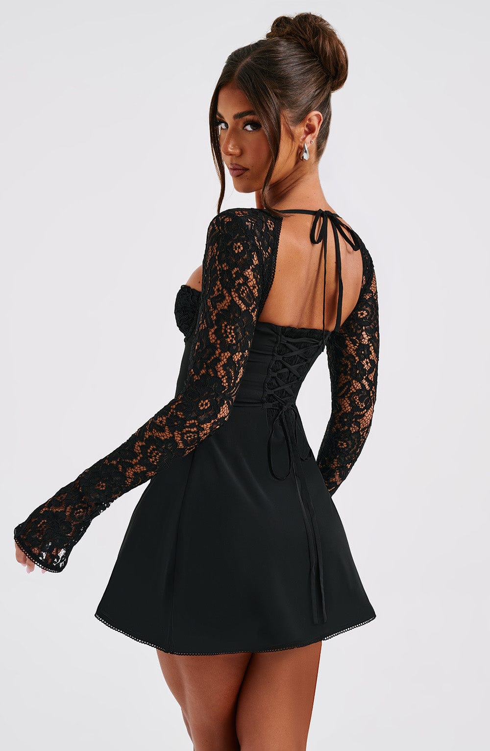 Junanora Mini Dress in Black by Clandour, product photo 2