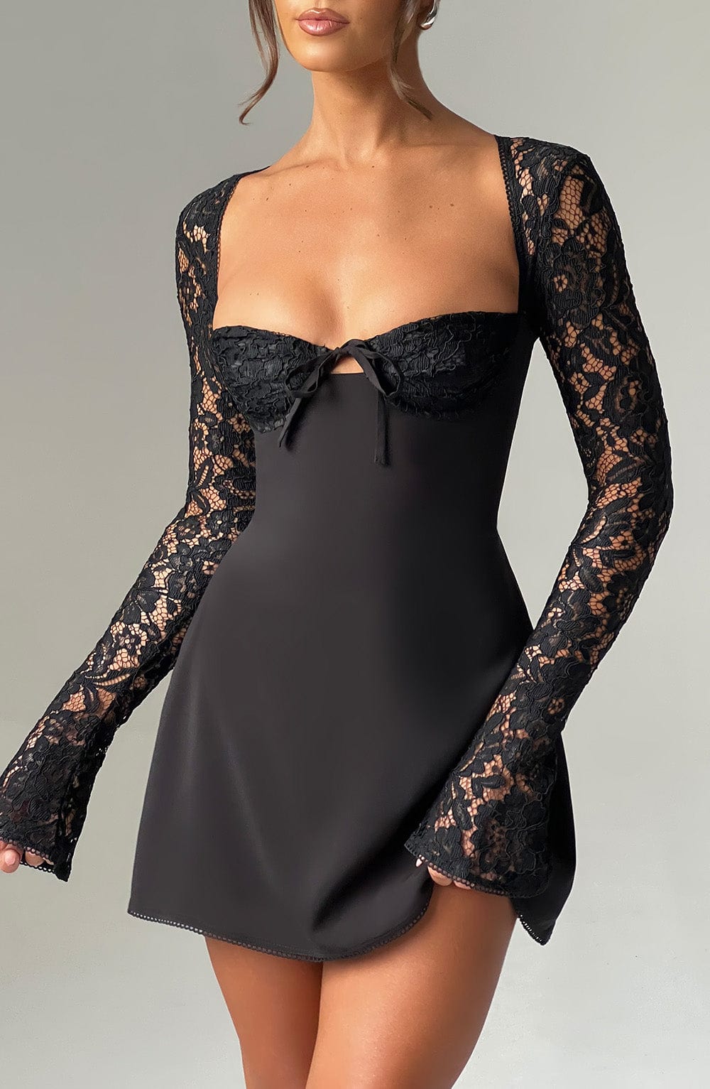 Junanora Mini Dress in Black by Clandour, product photo 5