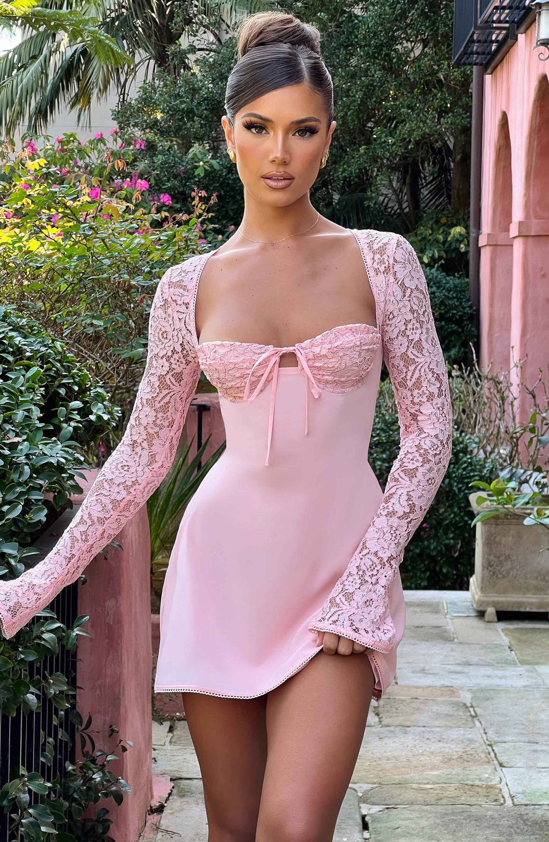 Junanora Mini Dress in Blush by Clandour, product photo 1