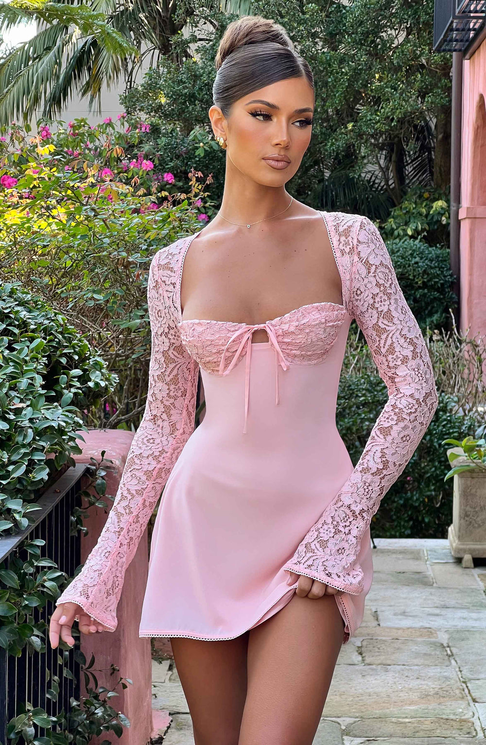 Junanora Mini Dress in Blush by Clandour, product photo 2