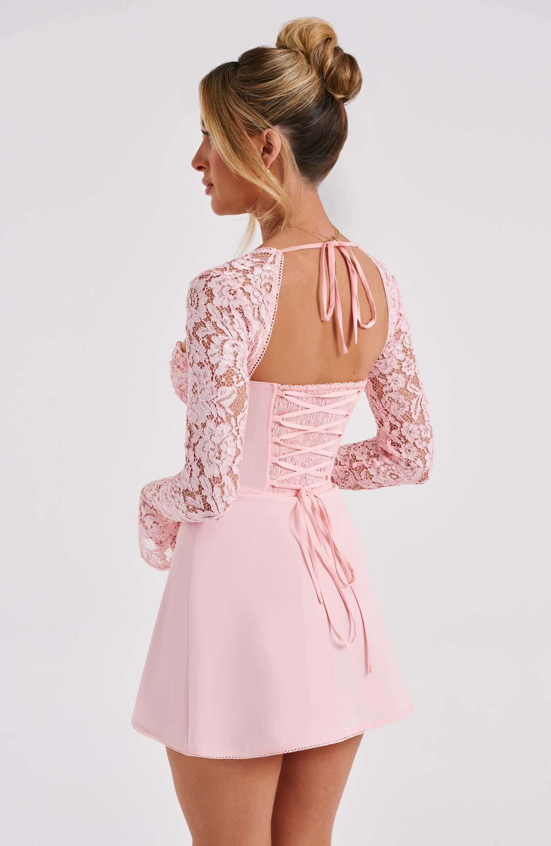 Junanora Mini Dress in Blush by Clandour, product photo 10
