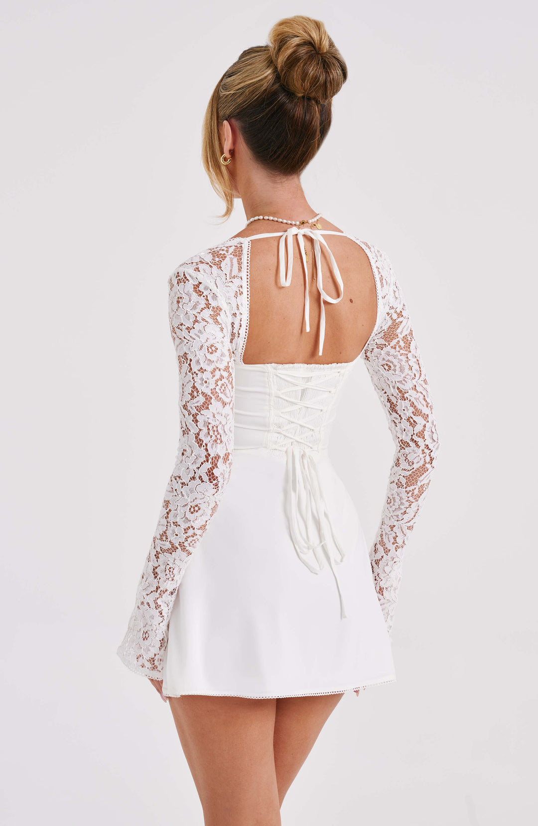 Junanora Mini Dress in Ivory by Clandour, product photo 5