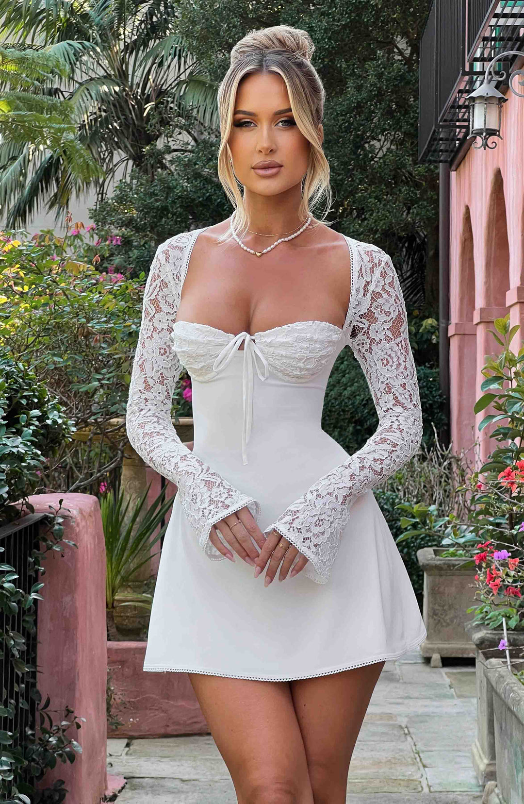 Junanora Mini Dress in Ivory by Clandour, product photo 10