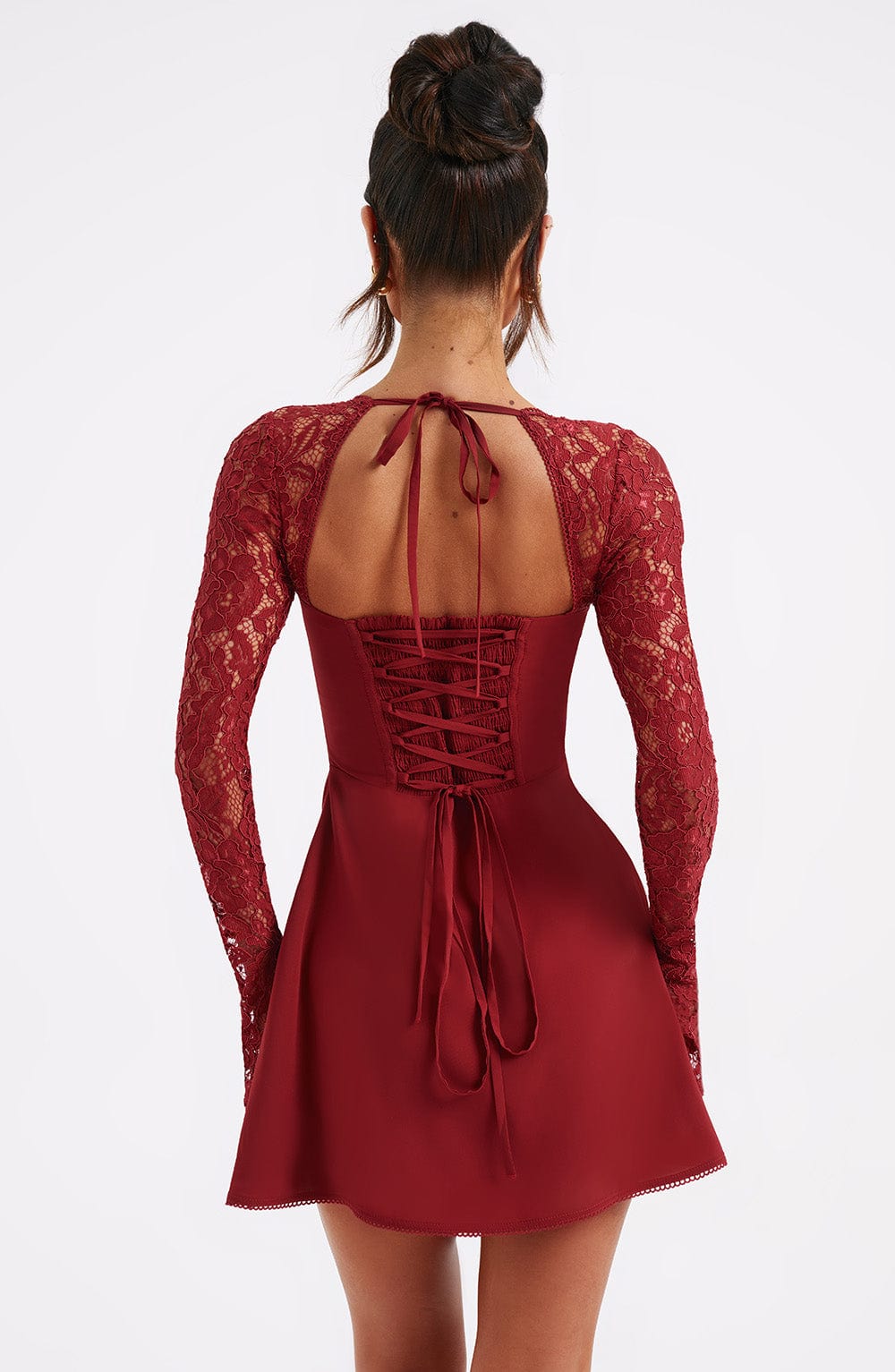 Junanora Mini Dress in Red by Clandour, product photo 2