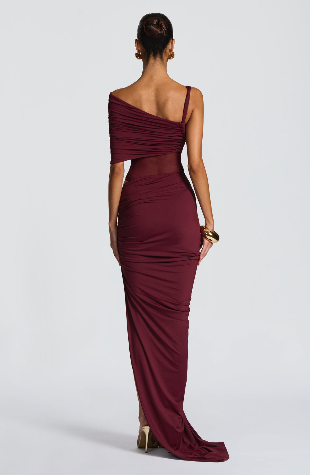 Junaola Maxi Skirt in Cherry Lacquer by Clandour, product photo 4