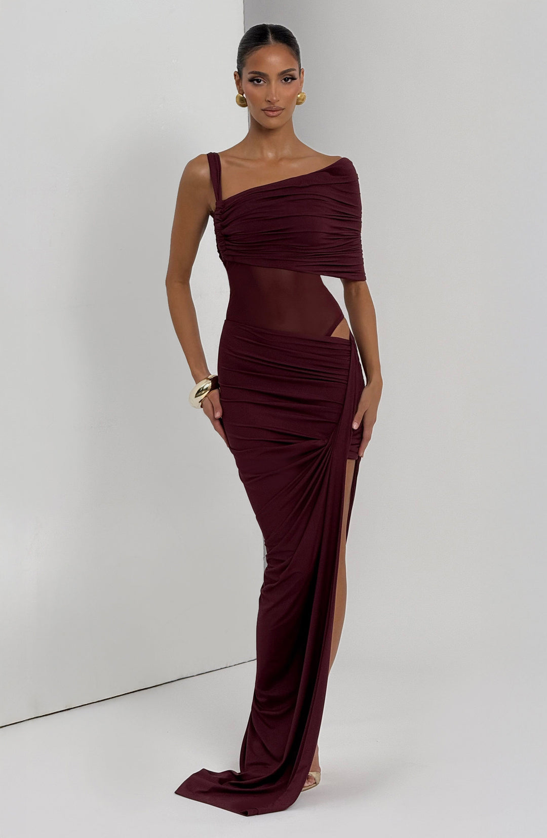 Junaola Maxi Skirt in Cherry Lacquer by Clandour, product photo 10