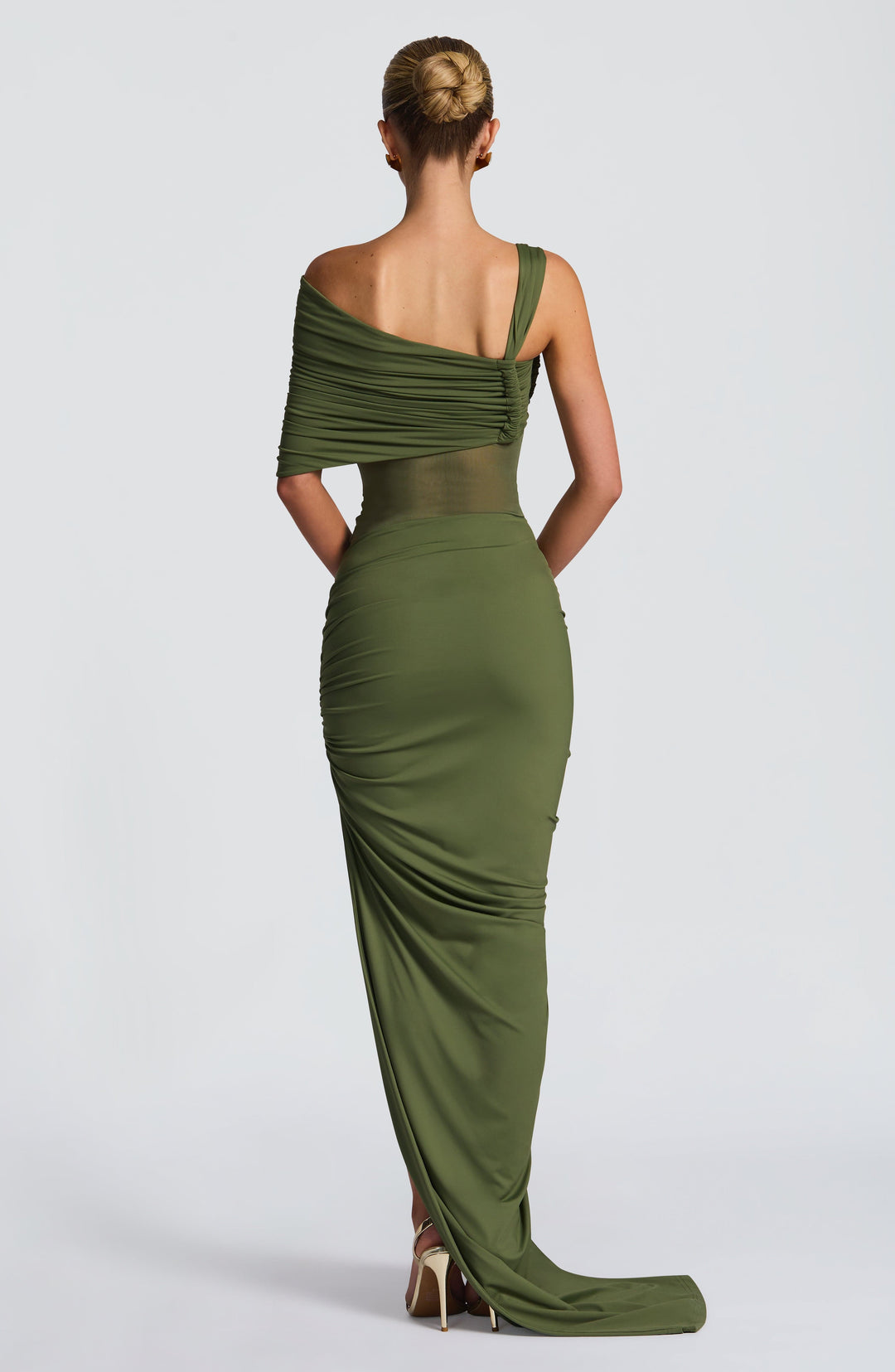 Junaola Maxi Skirt in Khaki by Clandour, product photo 3