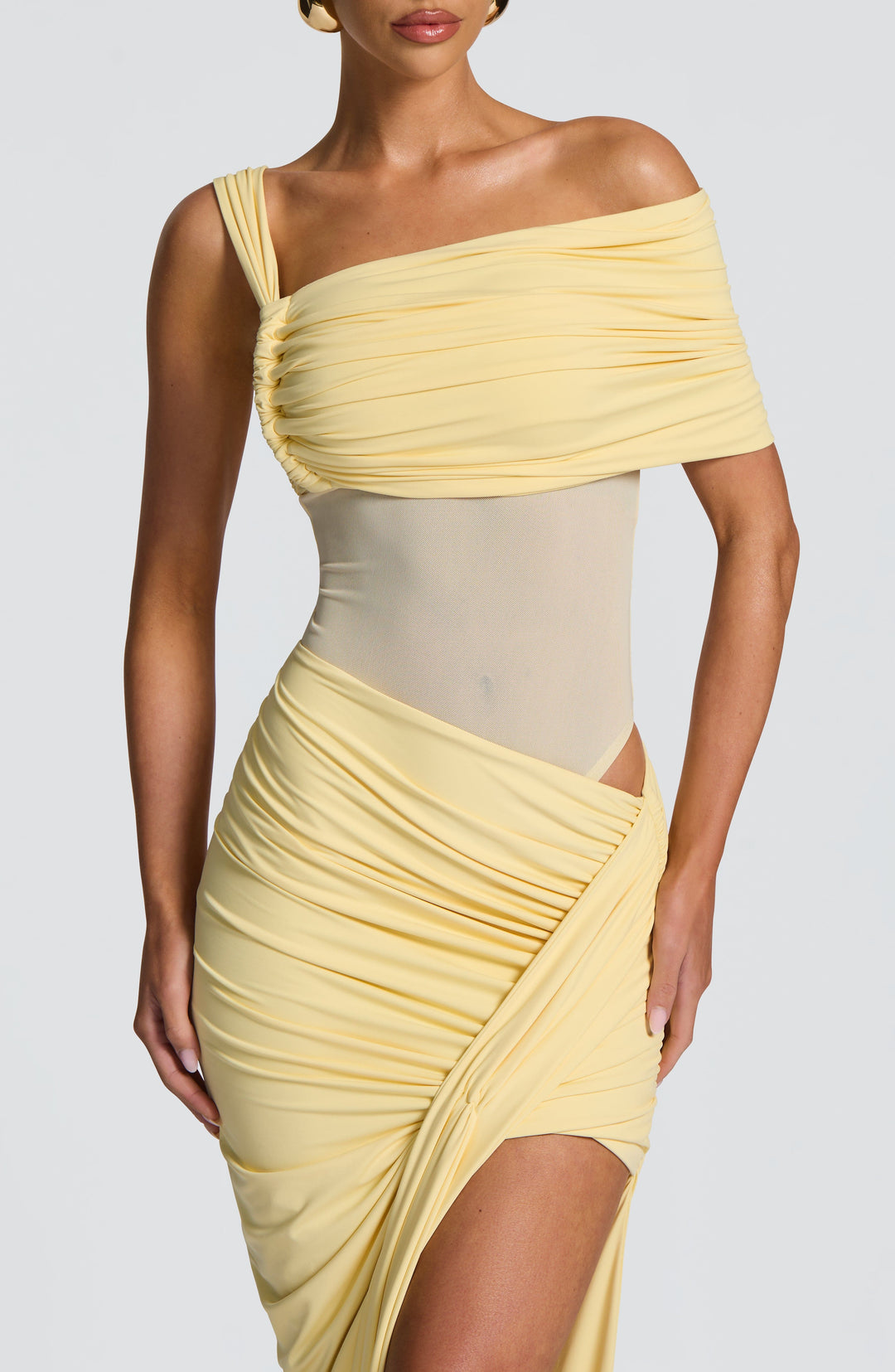 Junaola Maxi Skirt in Lemon by Clandour, product photo 3