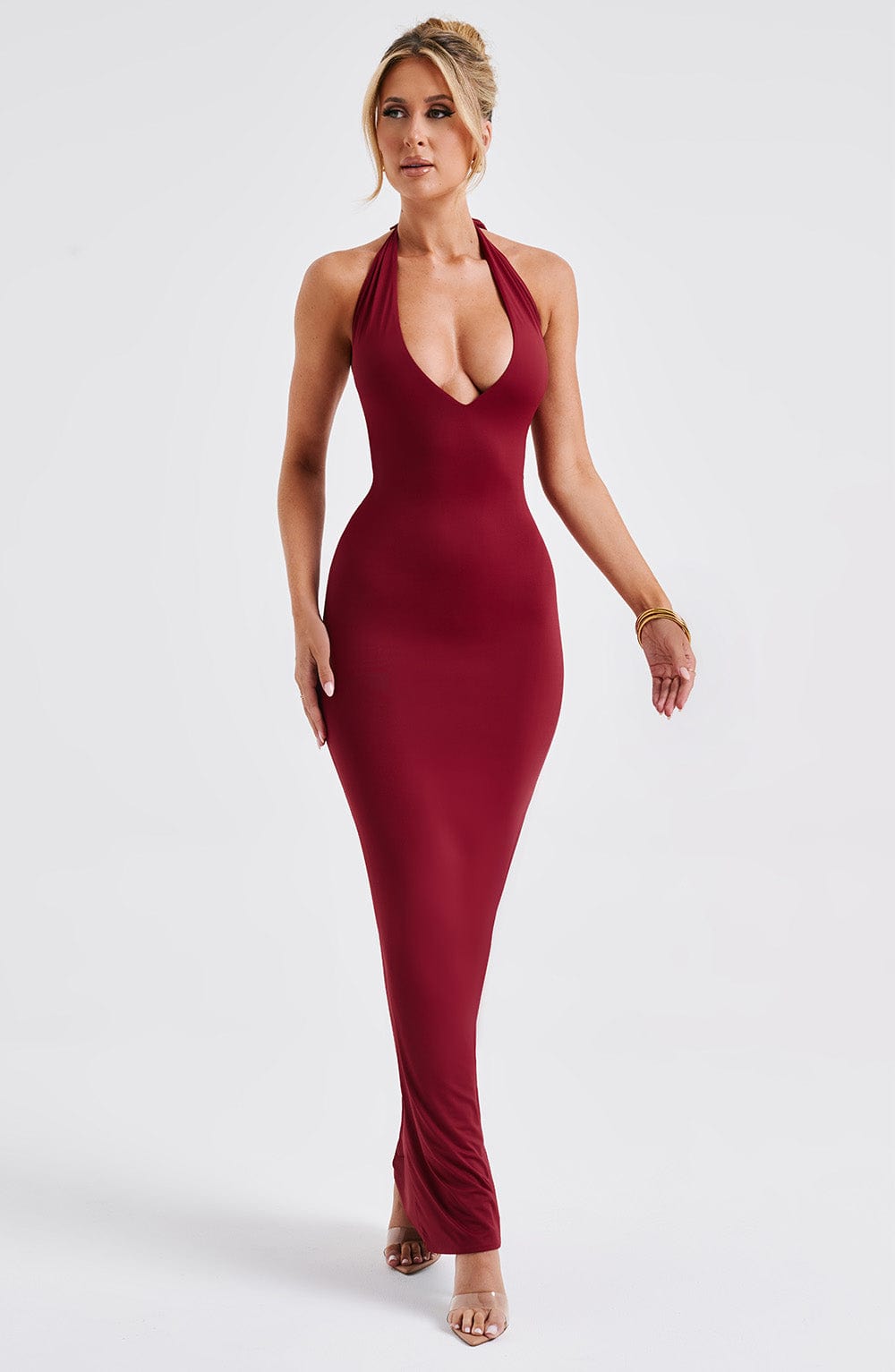 Junaora Maxi Dress in Burgundy by Clandour, product photo 8