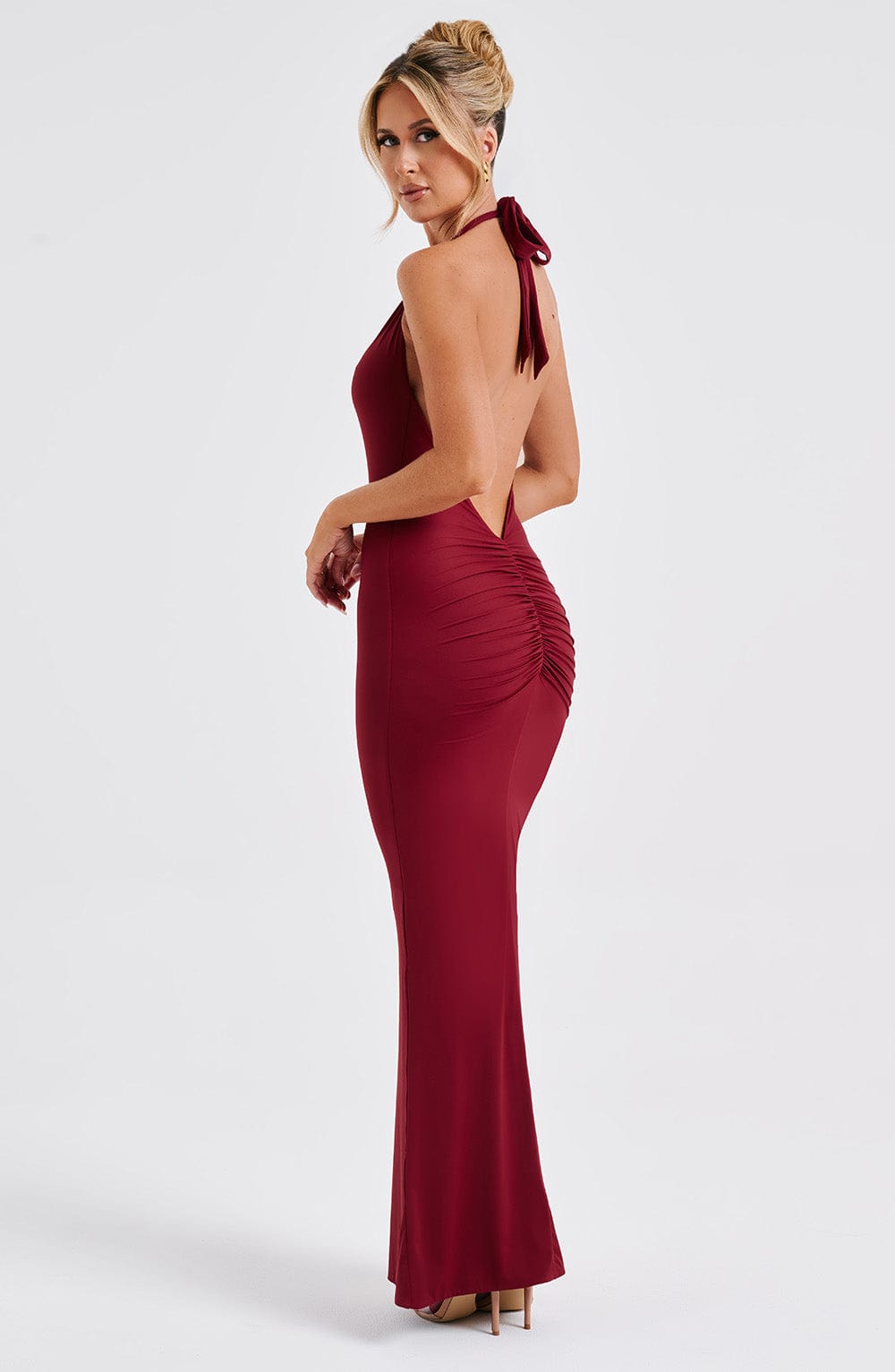 Junaora Maxi Dress in Burgundy by Clandour, product photo 11