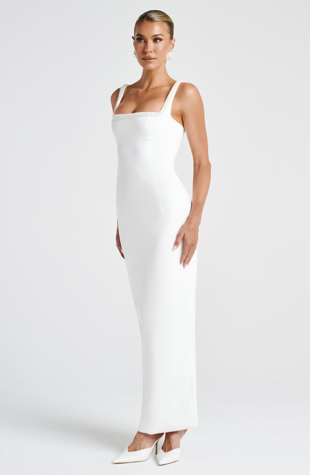 Junaoria Midaxi Dress in Ivory by Clandour, product photo 5