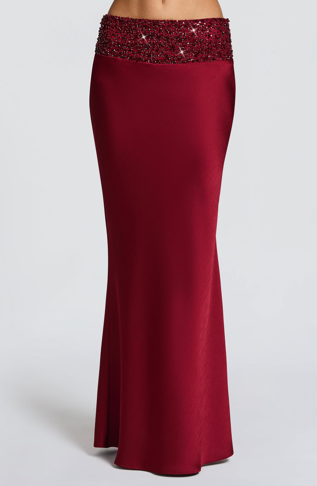 Junara Maxi Skirt in Burgundy by Clandour, product photo 4