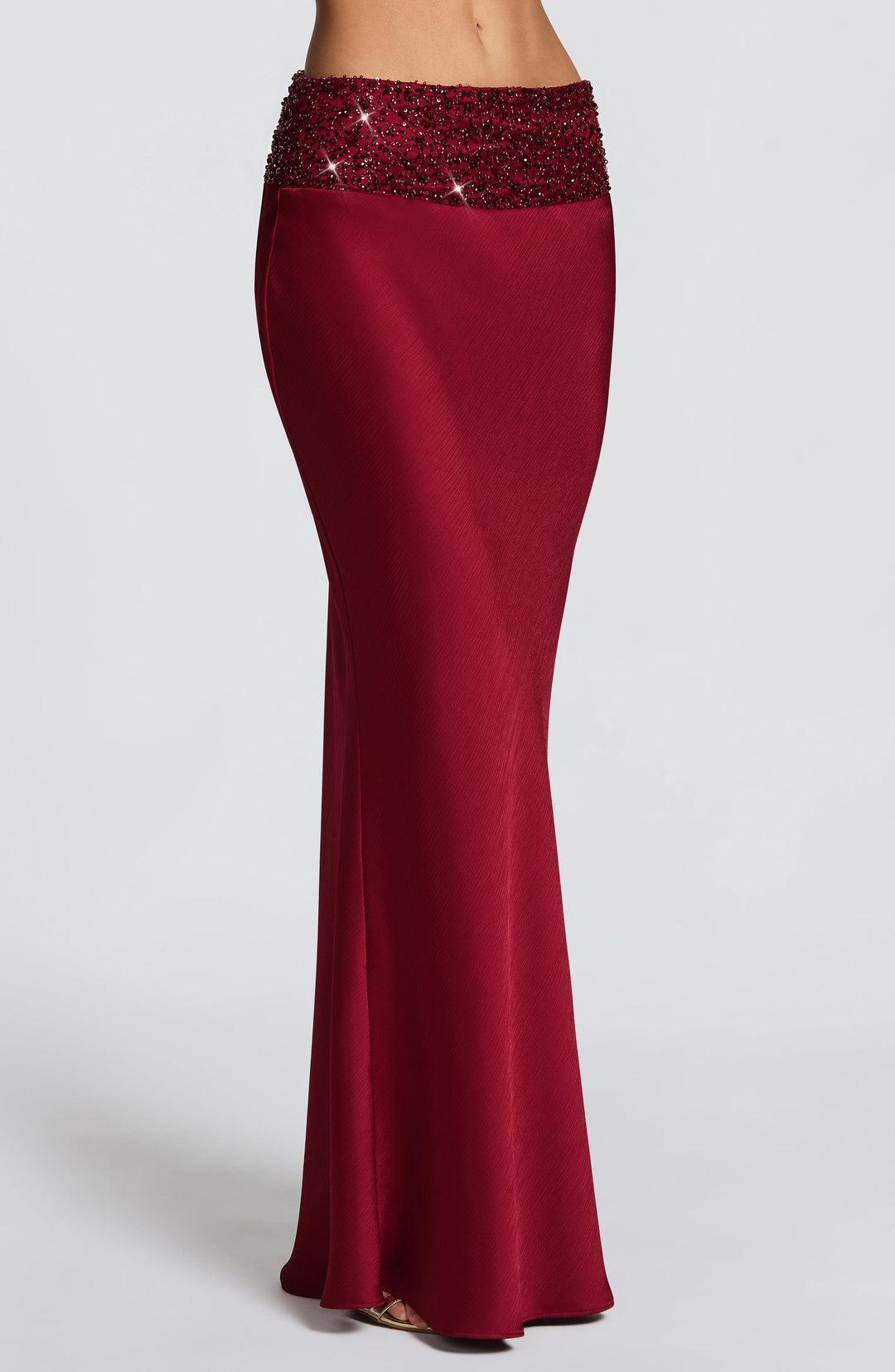 Junara Maxi Skirt in Burgundy by Clandour, product photo 5