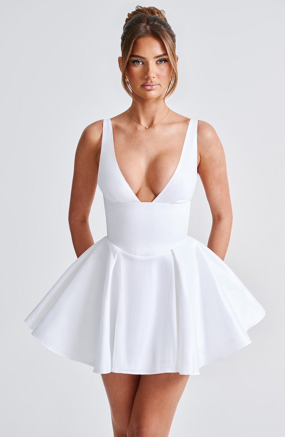 Junari Mini Dress in Ivory by Clandour, product photo 8