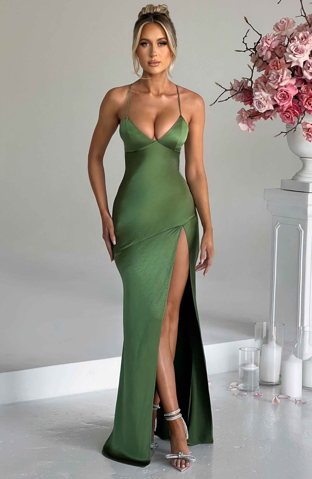 Junavieve Maxi Dress in Emerald by Clandour, product photo 1