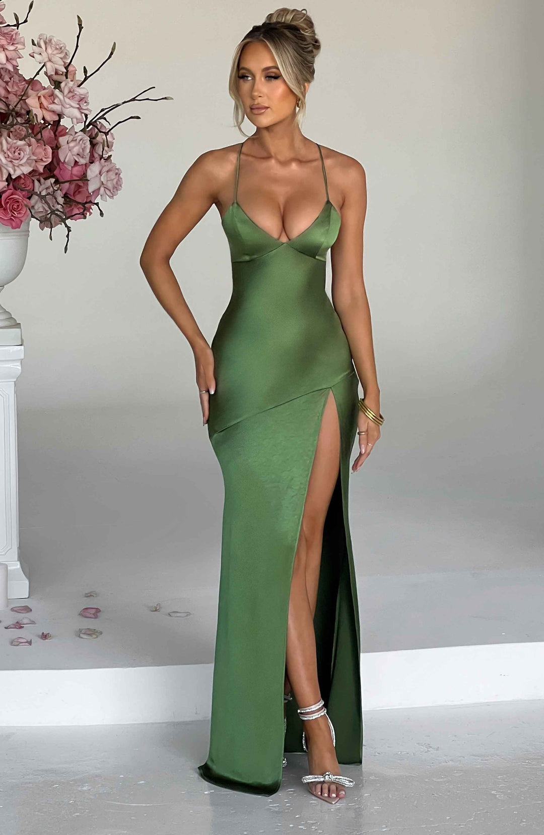 Junavieve Maxi Dress in Emerald by Clandour, product photo 7