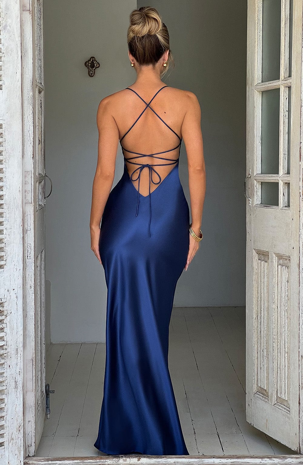 Junavieve Maxi Dress in Navy by Clandour, product photo 2