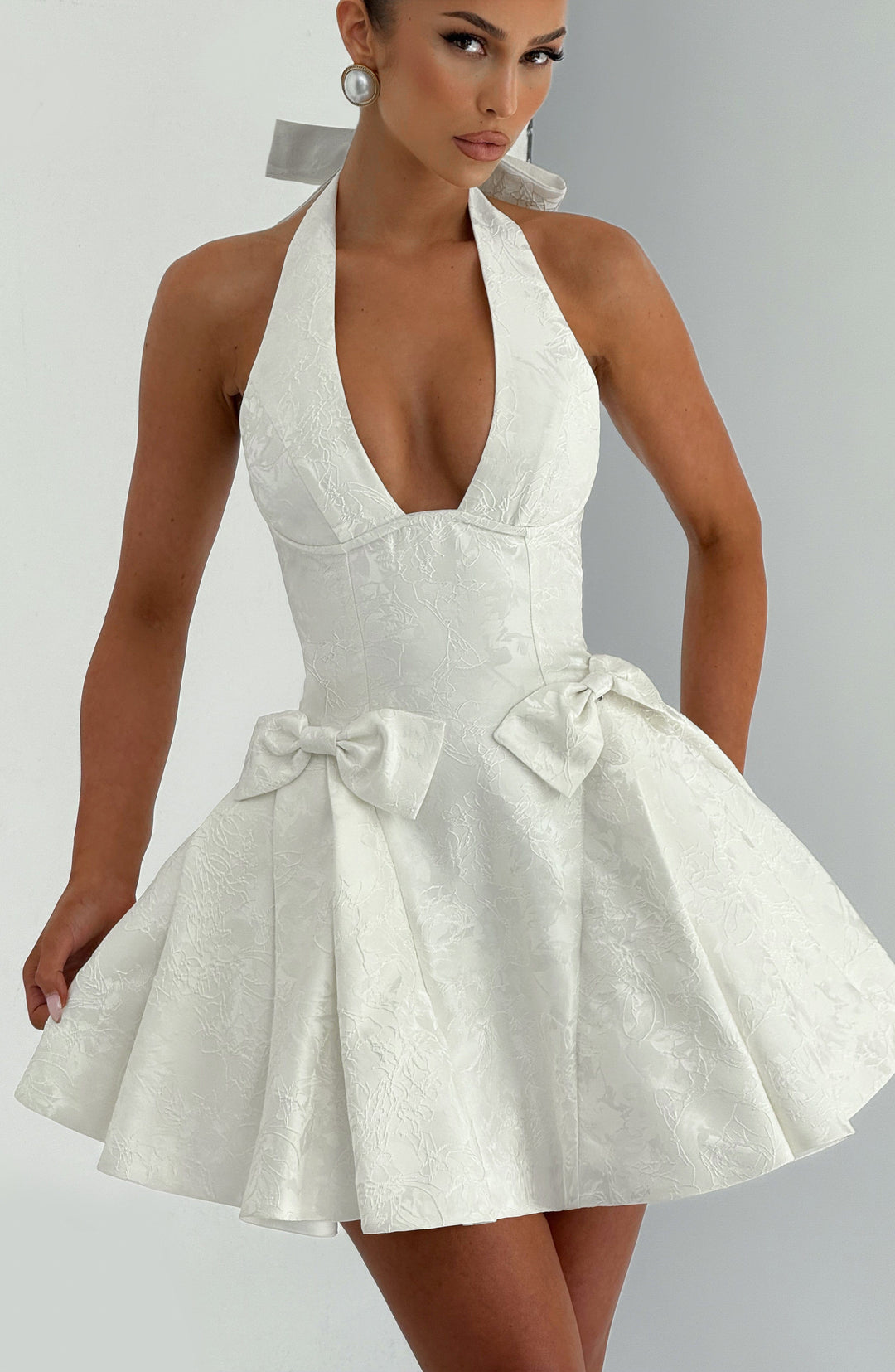 Kiraelia Mini Dress in Ivory by Clandour, product photo 1