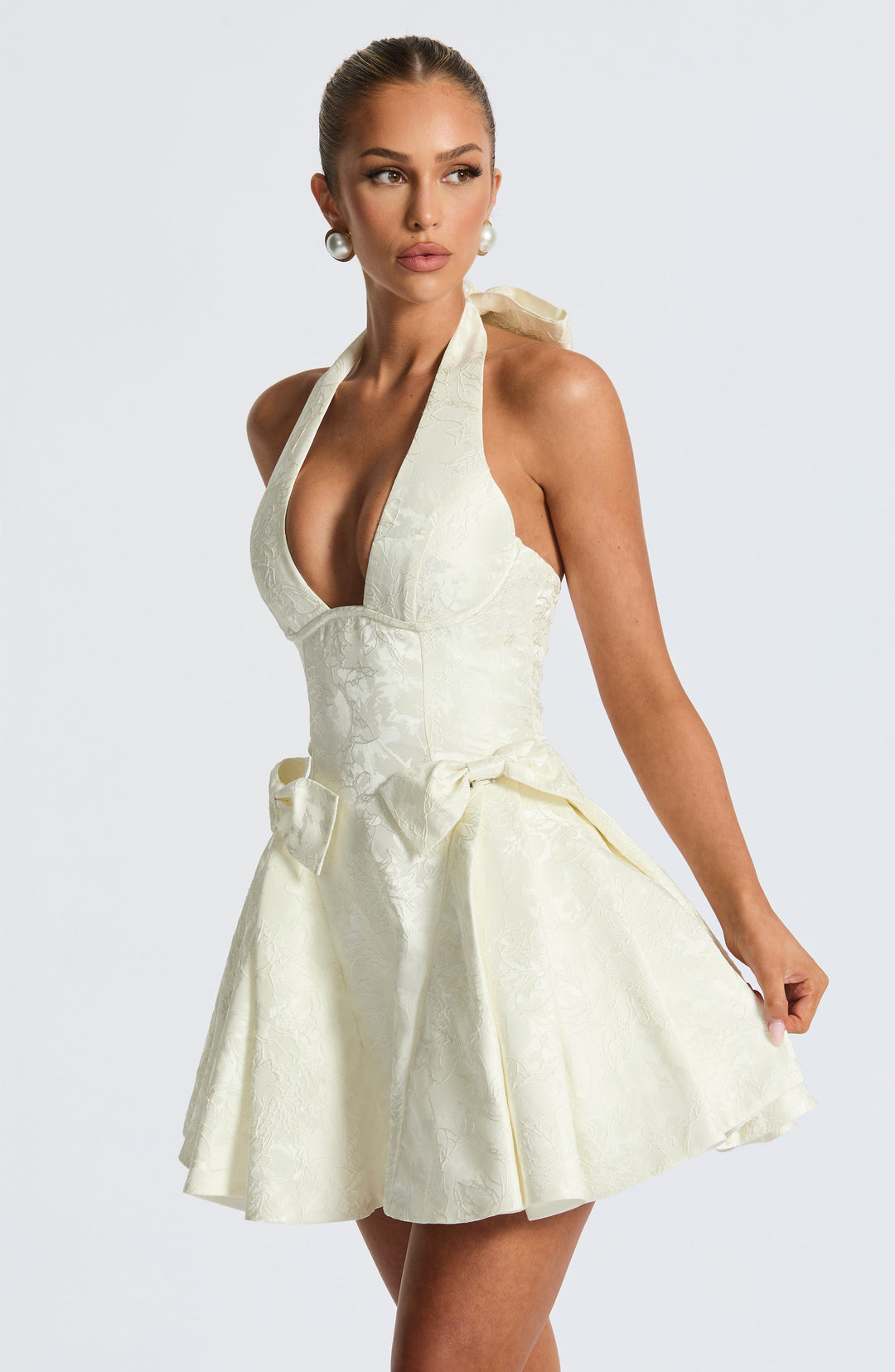 Kiraelia Mini Dress in Ivory by Clandour, product photo 10