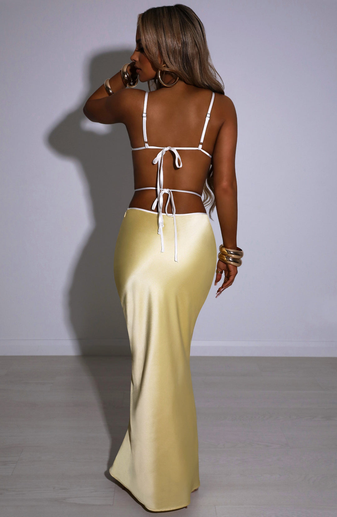 Kiraette Maxi Skirt in Lemon by Clandour, product photo 3