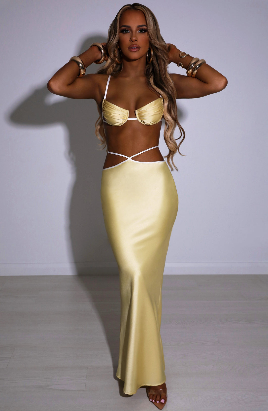 Kiraette Maxi Skirt in Lemon by Clandour, product photo 4