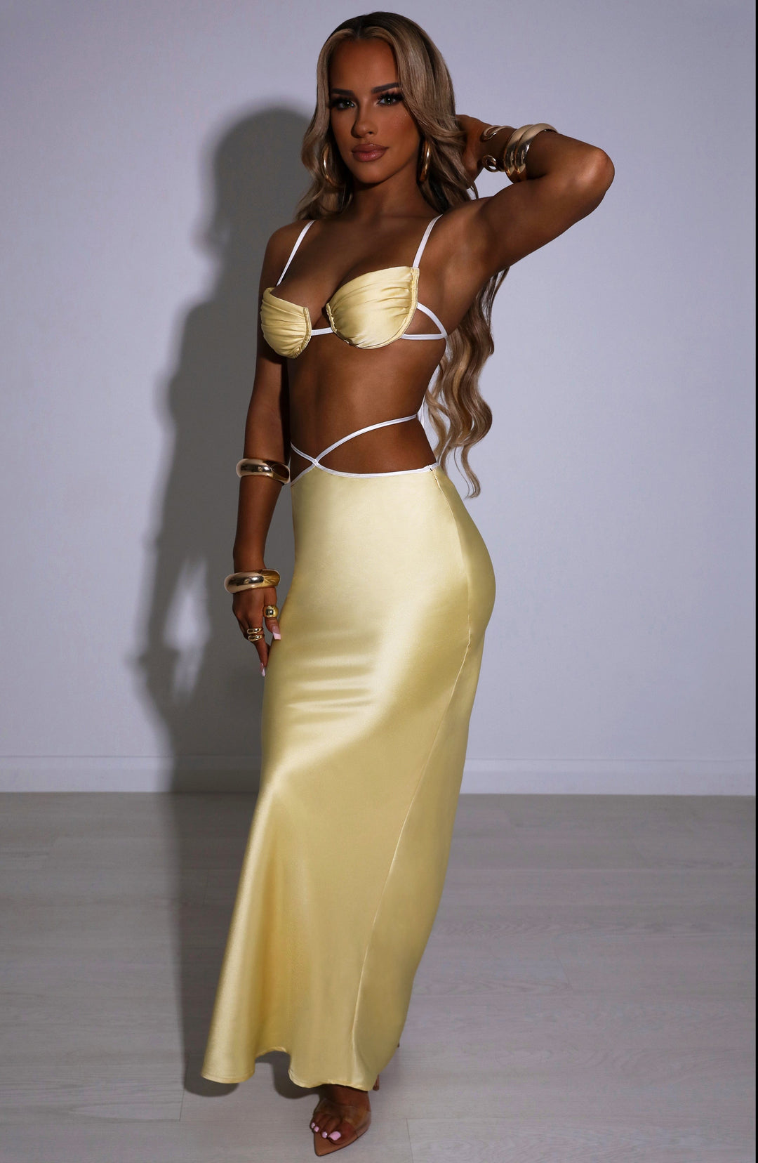 Kiraette Maxi Skirt in Lemon by Clandour, product photo 6