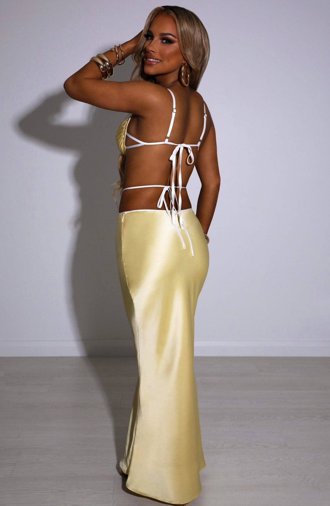 Kiraette Maxi Skirt in Lemon by Clandour, product photo 7