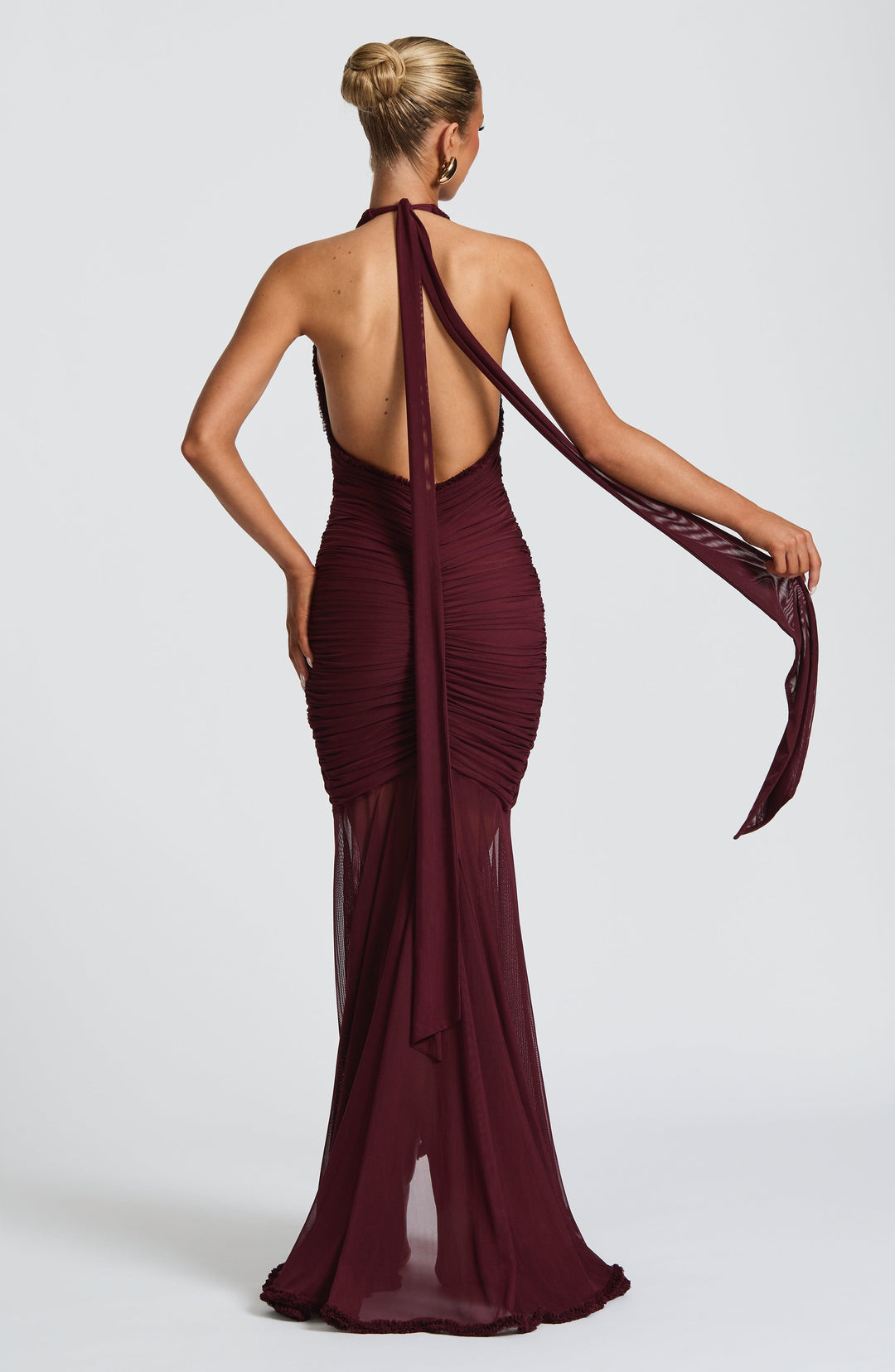 Kiraina Maxi Dress in Cherry Lacquer by Clandour, product photo 3