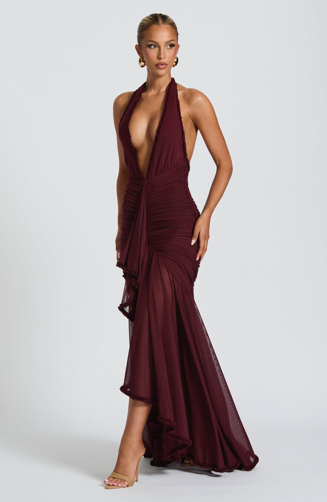 Kiraina Maxi Dress in Cherry Lacquer by Clandour, product photo 5