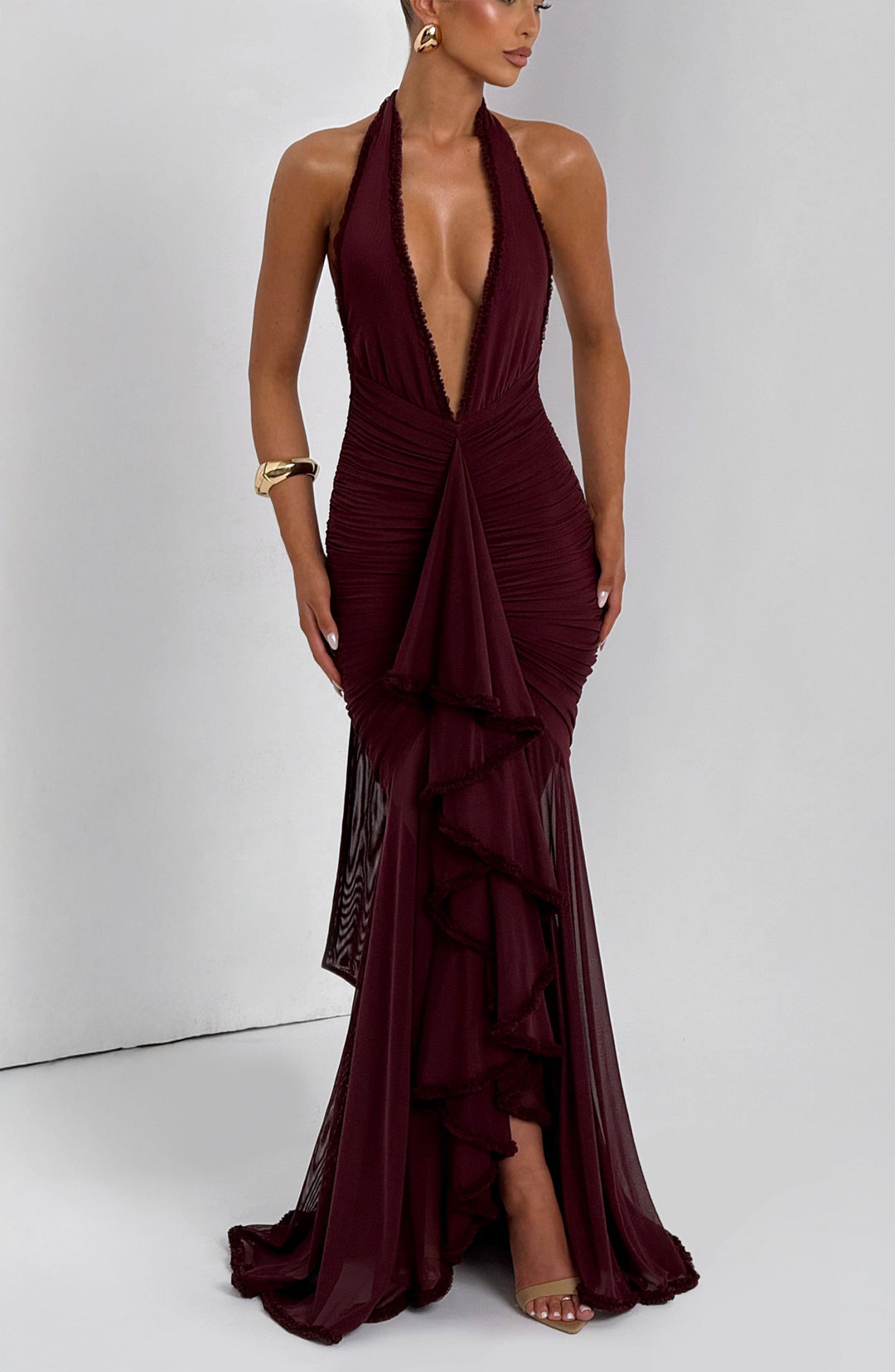 Kiraina Maxi Dress in Cherry Lacquer by Clandour, product photo 8