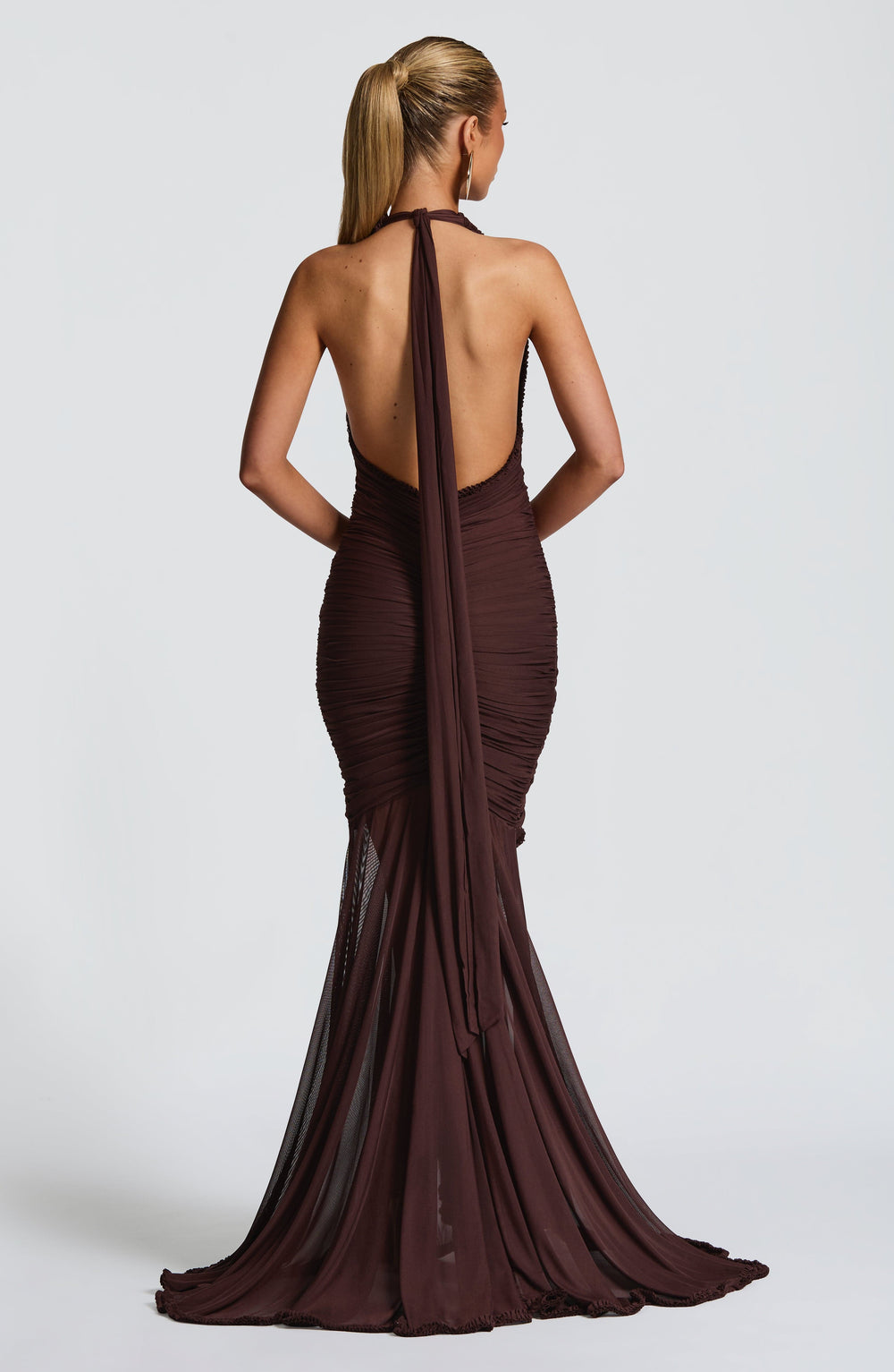 Kiraina Maxi Dress in Plum Brown by Clandour, product photo 2