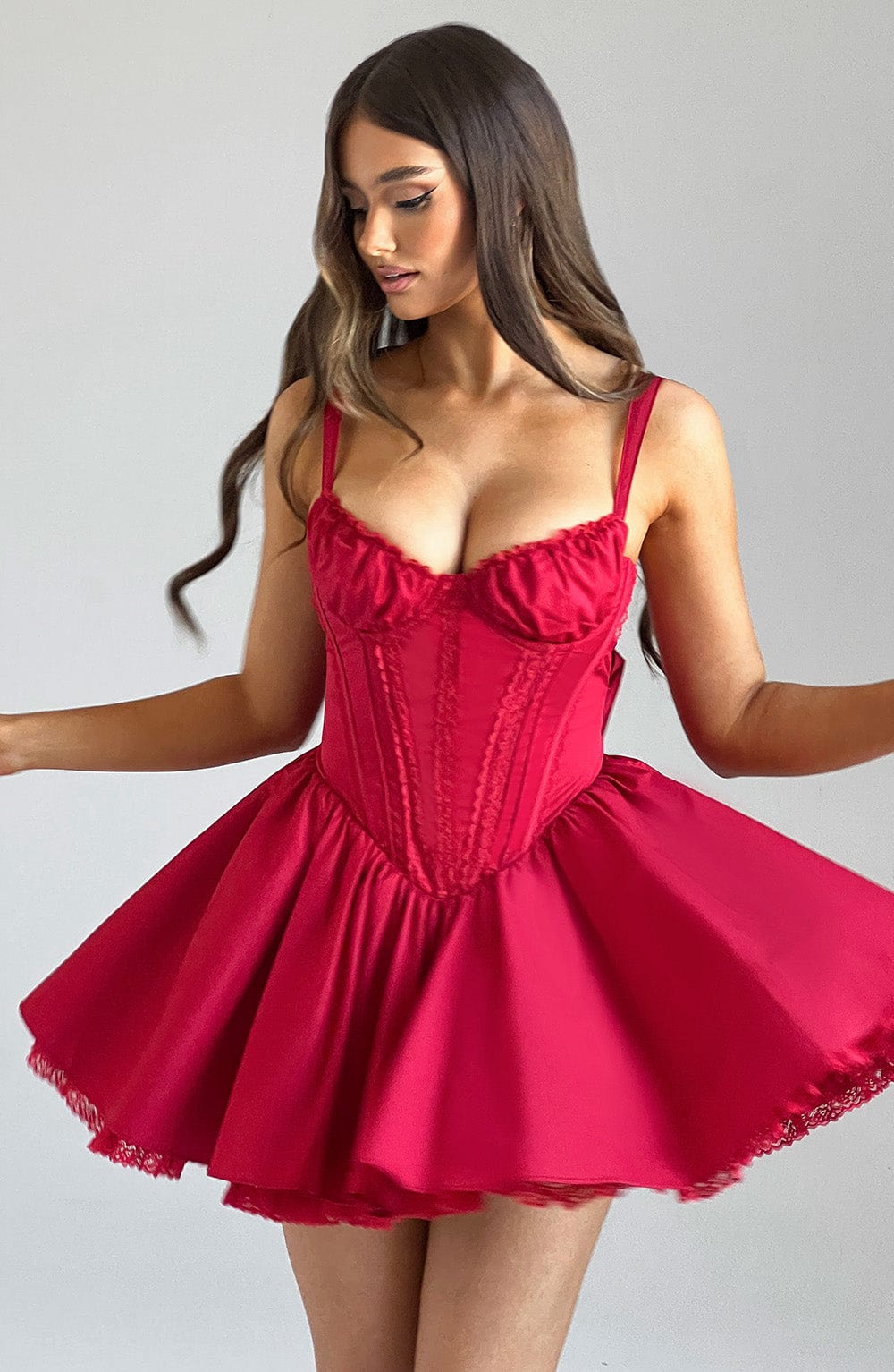 Kiralina Mini Dress in Red by Clandour, product photo 2