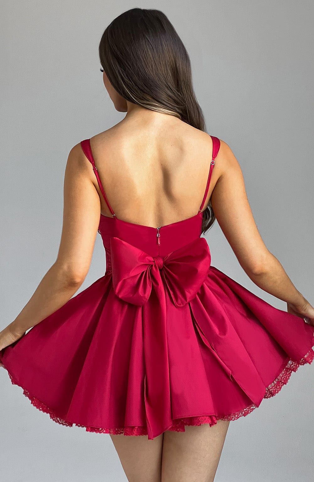Kiralina Mini Dress in Red by Clandour, product photo 3
