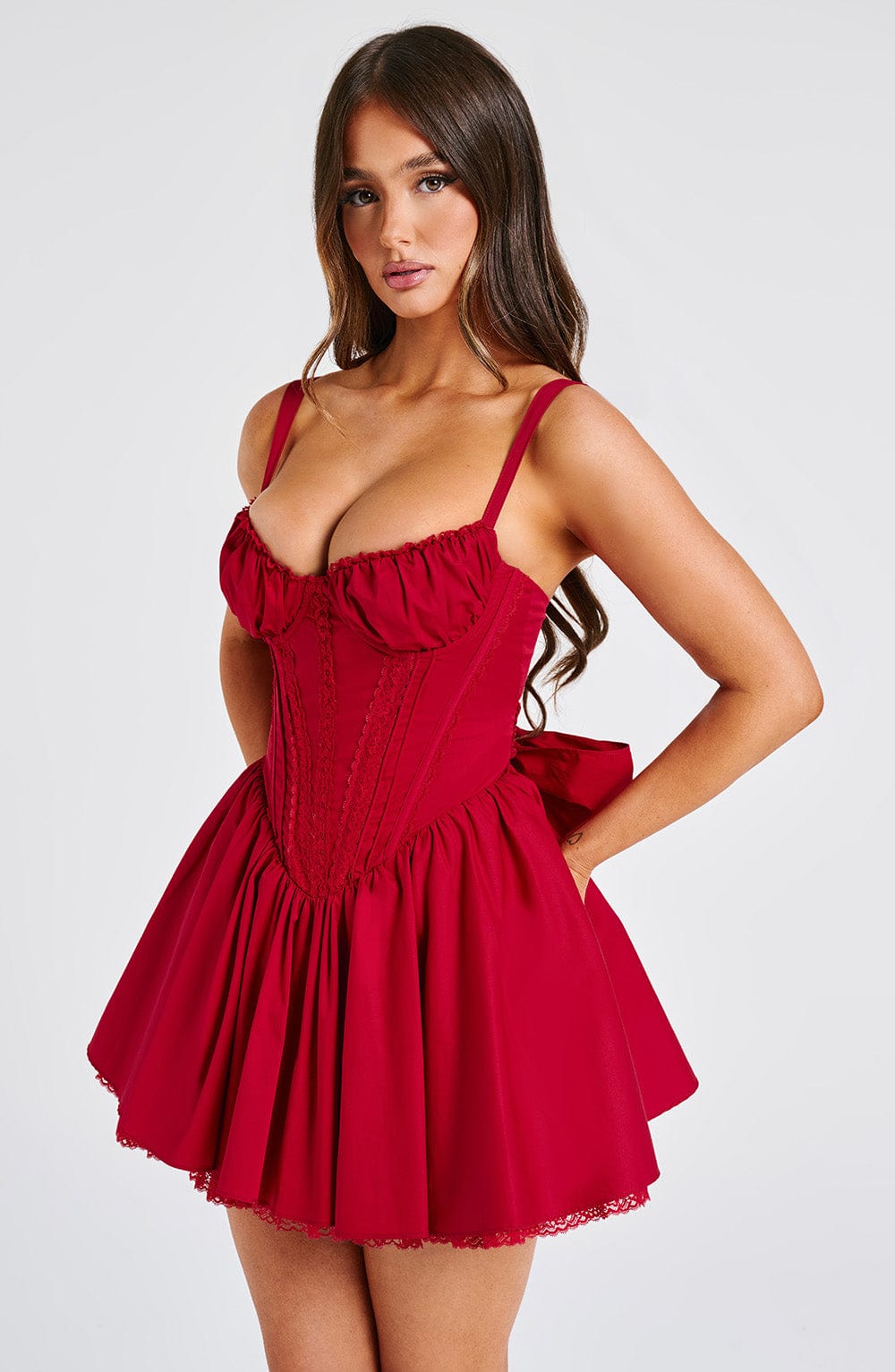Kiralina Mini Dress in Red by Clandour, product photo 5
