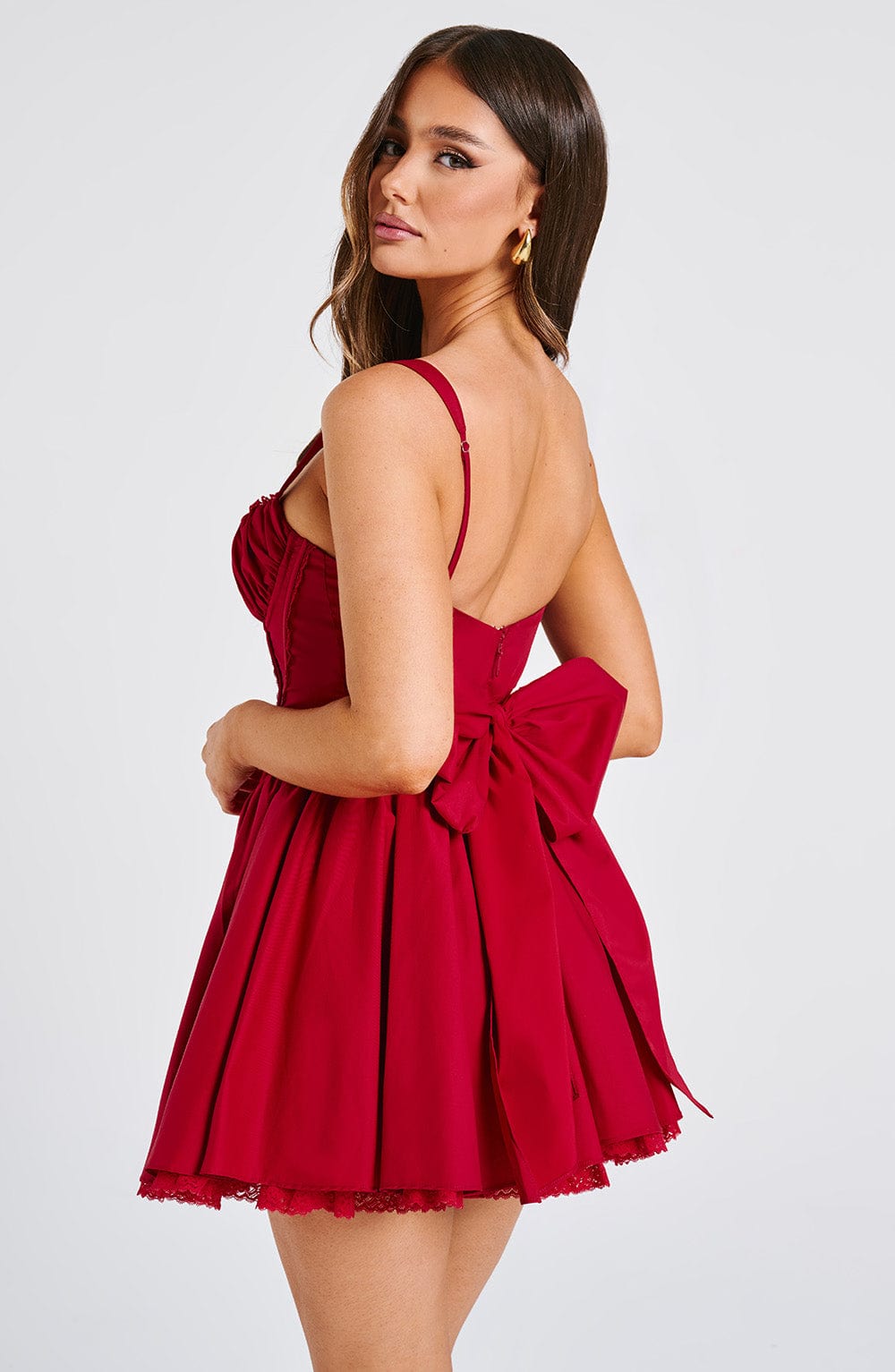 Kiralina Mini Dress in Red by Clandour, product photo 7