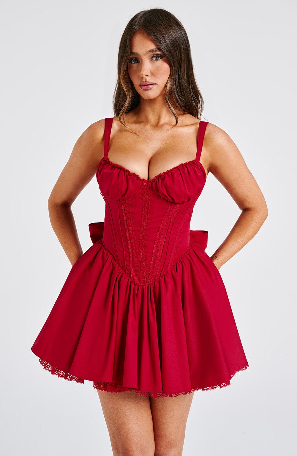 Kiralina Mini Dress in Red by Clandour, product photo 8