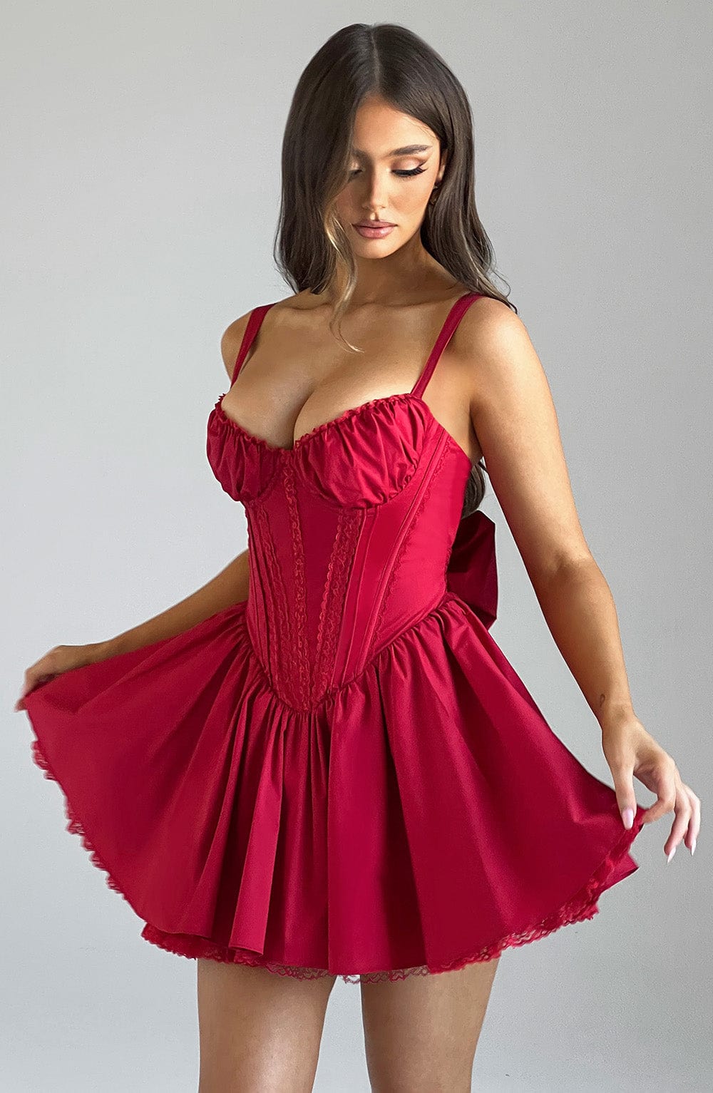 Kiralina Mini Dress in Red by Clandour, product photo 13