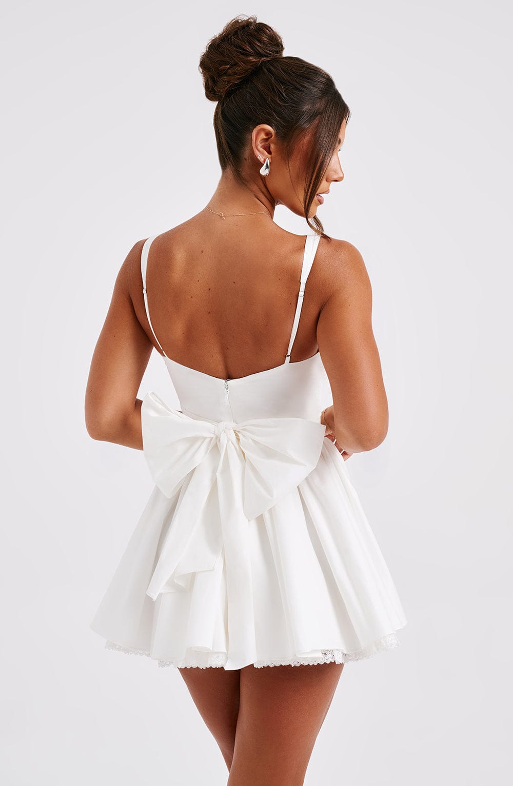 Kiralina Mini Dress in White by Clandour, product photo 2