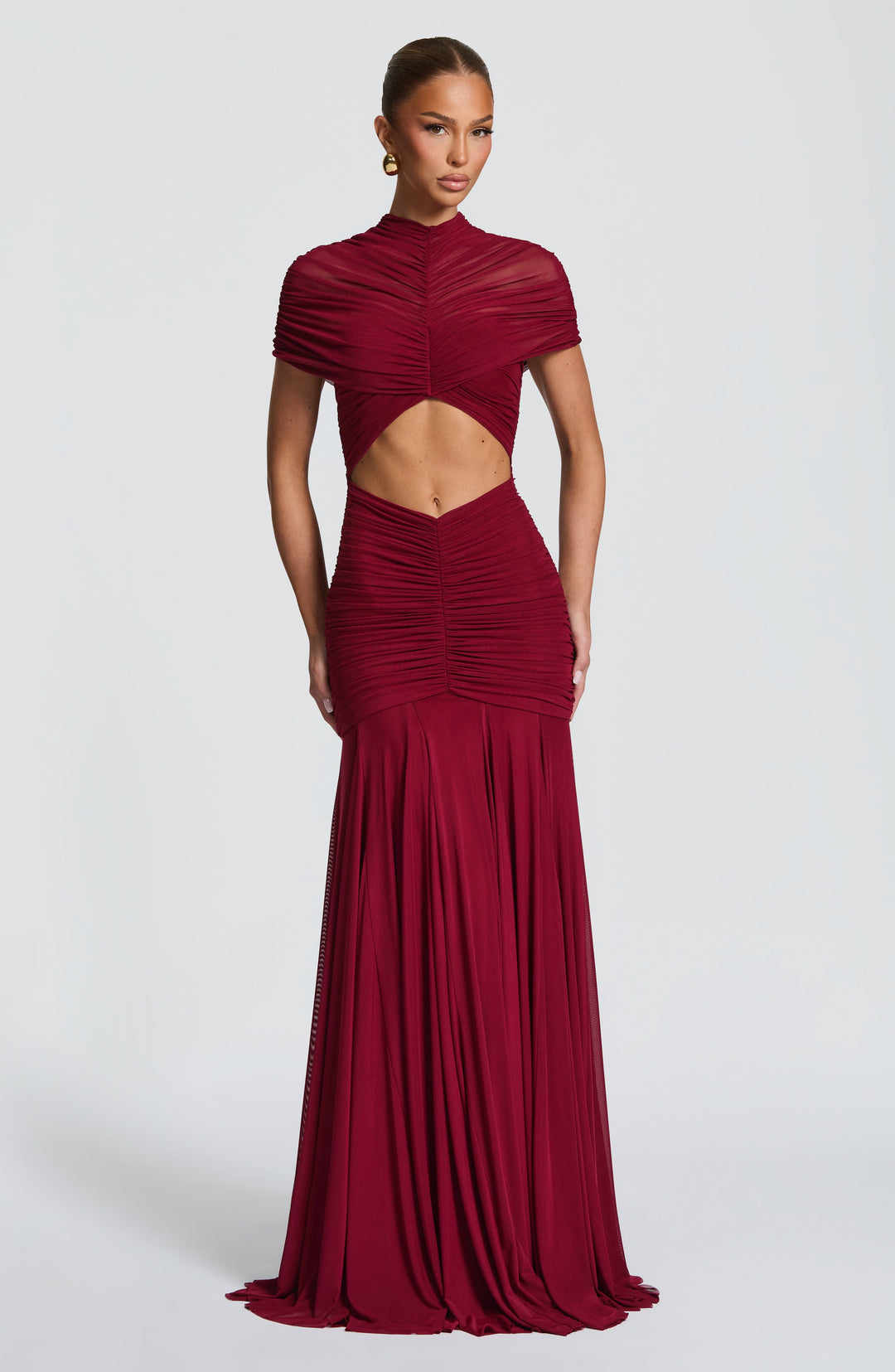 Kiranna Maxi Dress in Burgundy by Clandour, product photo 7
