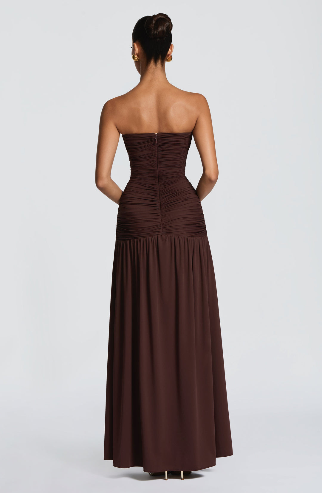 Kiranora Maxi Dress in Plum Brown by Clandour, product photo 4