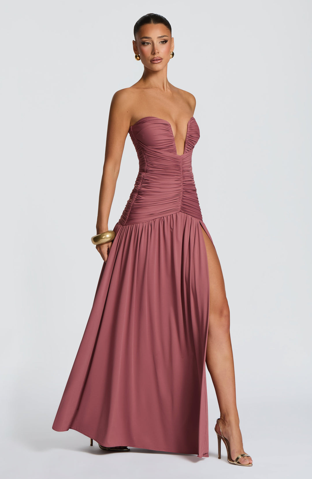 Kiranora Maxi Dress in Rose Brown by Clandour, product photo 2