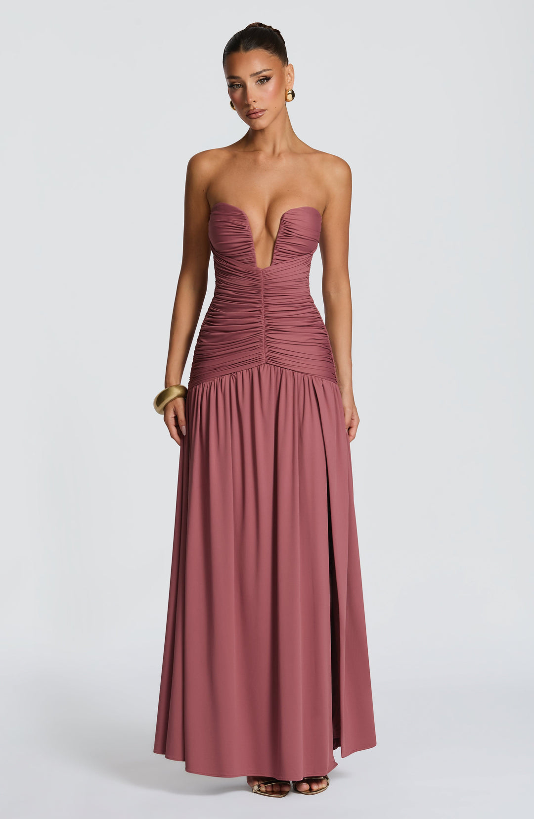 Kiranora Maxi Dress in Rose Brown by Clandour, product photo 4