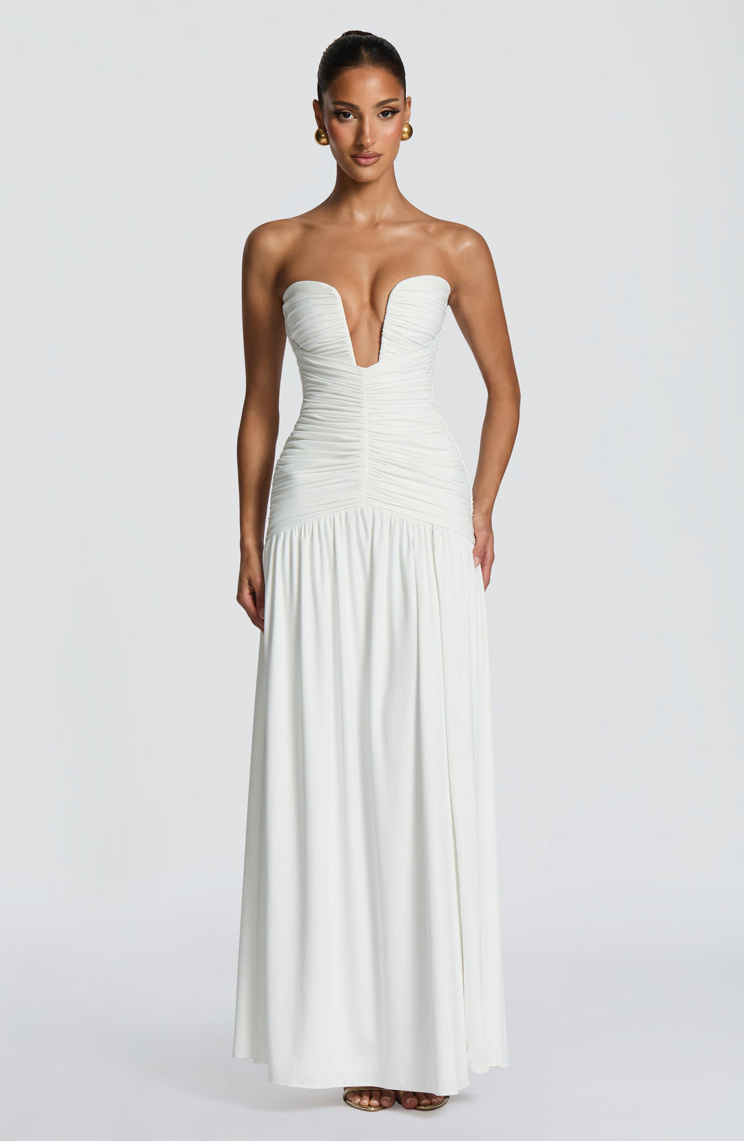 Kiranora Maxi Dress in White by Clandour, product photo 6